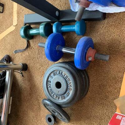 Lot 109:  Weight Bench and weights