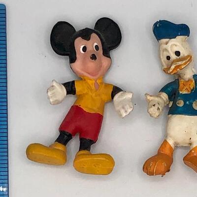 Vintage Mickey Mouse and Donald Duck Figures