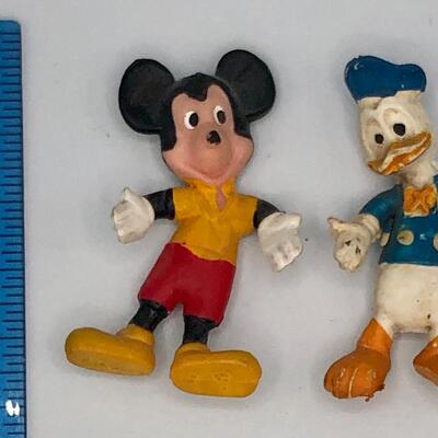 Vintage Mickey Mouse and Donald Duck Figures