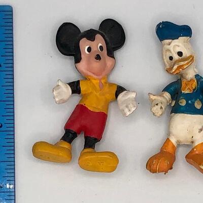 Vintage Mickey Mouse and Donald Duck Figures