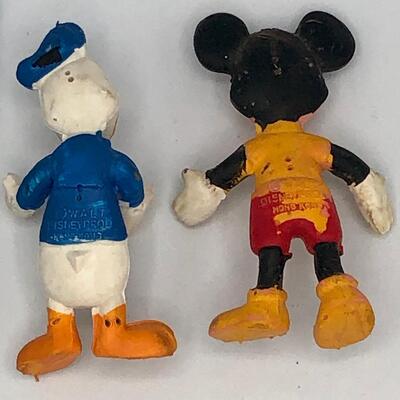 Vintage Mickey Mouse and Donald Duck Figures