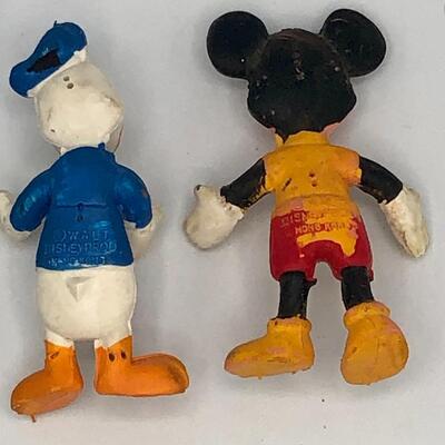 Vintage Mickey Mouse and Donald Duck Figures