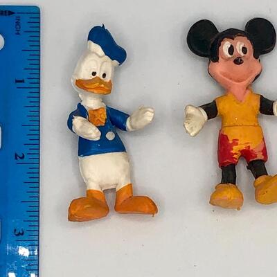 Vintage Mickey Mouse and Donald Duck Figures