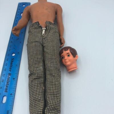 Vintage Doll Body And Head and Bear