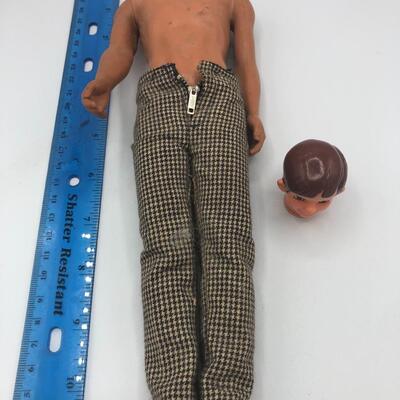 Vintage Doll Body And Head and Bear