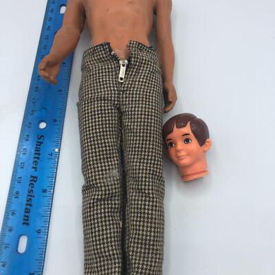 Vintage Doll Body And Head and Bear