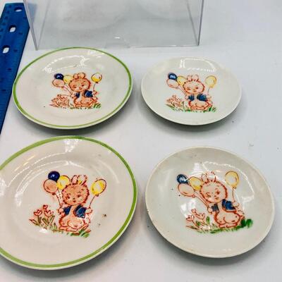 Vintage Childrenâ€™s Play China Dish Set