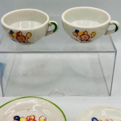 Vintage Childrenâ€™s Play China Dish Set