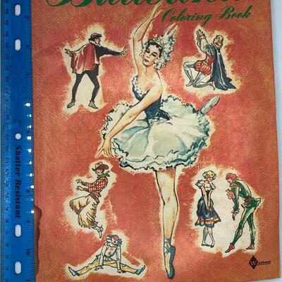 Vintage 1966 Ballerina Coloring Book