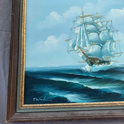 #4 Ship At Sea Painting -Signed