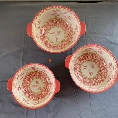 #27 Temptations Old World Ovenware 3pc Bowls