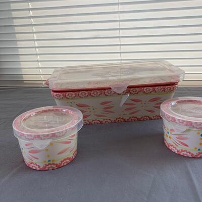 #32 Temptations Old World Ovenware 3pc With Lids