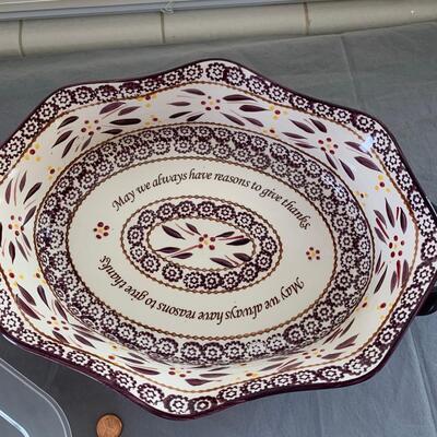 #33 Temptations Old World Ovenware Give Thanks Purple