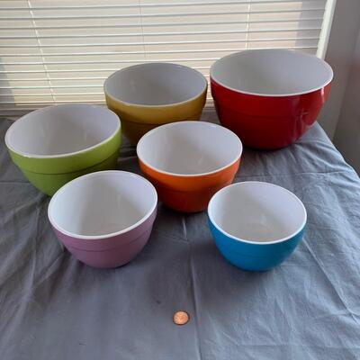 #50 Rainbow Stoneware Bowl Set