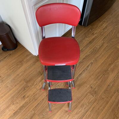 #62 Cosco Red Step & Sit Stool