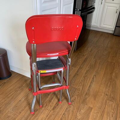 #62 Cosco Red Step & Sit Stool