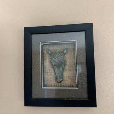 #86 3pc Framed Animal Carvings
