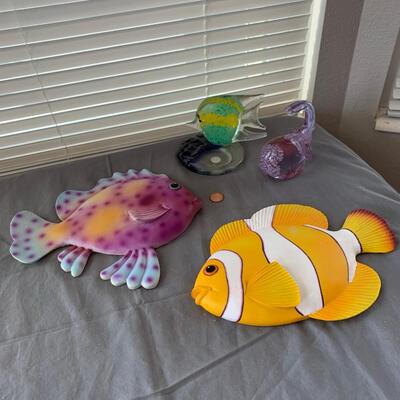 #126 Ocean Decor- Glass Fish and Wall Hangings