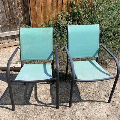 #133 Green Patio Chairs