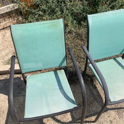 #133 Green Patio Chairs