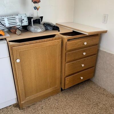 #144 Brown Wooden Cabinets