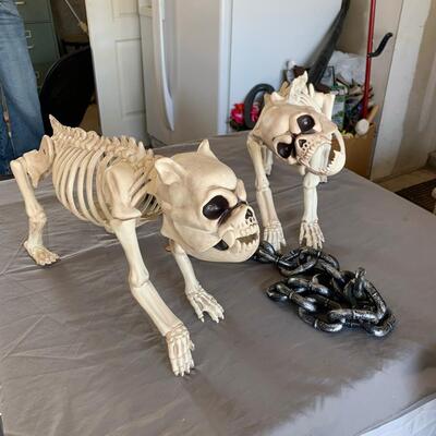 #161 Skeleton Bull Dog Decor