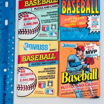 Set of 4 Unopened Baseball Cards