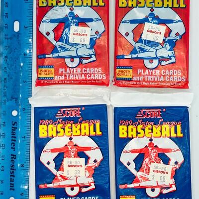 Set of 4 Unopened Baseball Cards