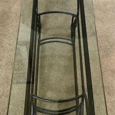 Wrought Iron Glass Top Sofa Table