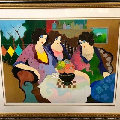 Itzchak Tarkay Signed Framed Serigraph