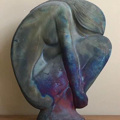 Raku Sculpture Of A Woman
