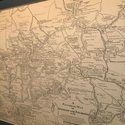 Framed Map Of New England