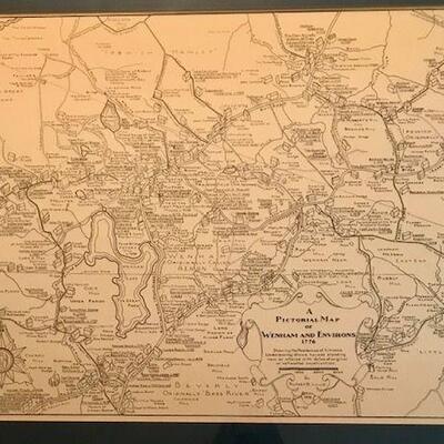 Framed Map Of New England