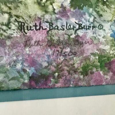 Ruth Basler Burr Signed Framed Lithograph