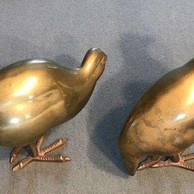Two Brass Birds