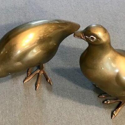 Two Brass Birds
