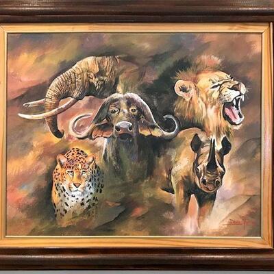 African Art Painting By South African Artist Dawie Fourie