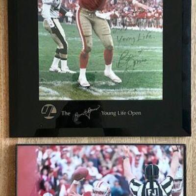 Brent Jones (San Francisco 49er's) Two Autographed Photos