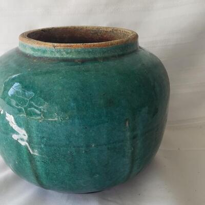 Vintage ceramic vase green