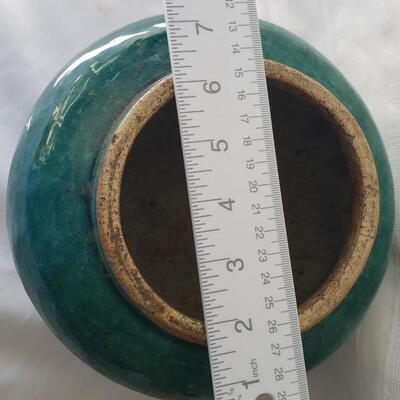 Vintage ceramic vase green