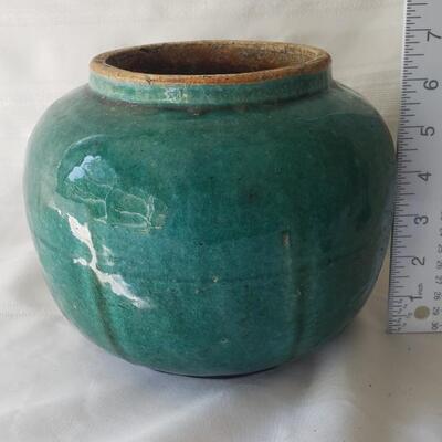 Vintage ceramic vase green