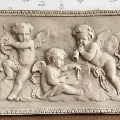 Ceramic Cherubs Wall Hanging