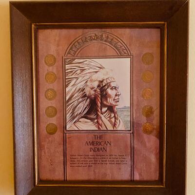 Framed Collectable US Coins Set