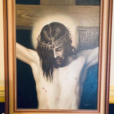 Crucifix Painting  original oil Jim Bonet