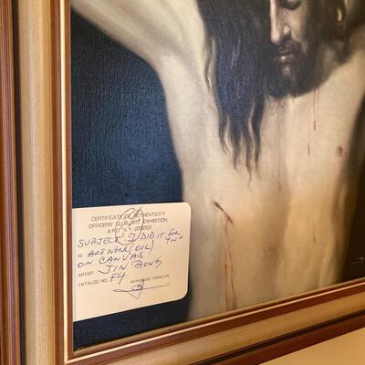 Crucifix Painting  original oil Jim Bonet