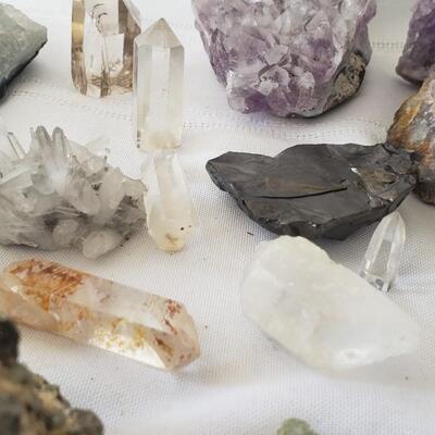 Quartz, mica, rocks collection