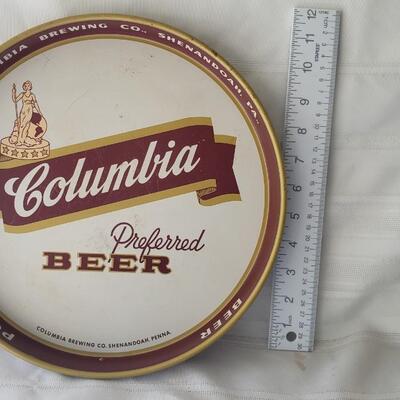 Vintage Columbia beer tray tin