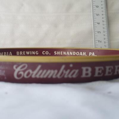 Vintage Columbia beer tray tin