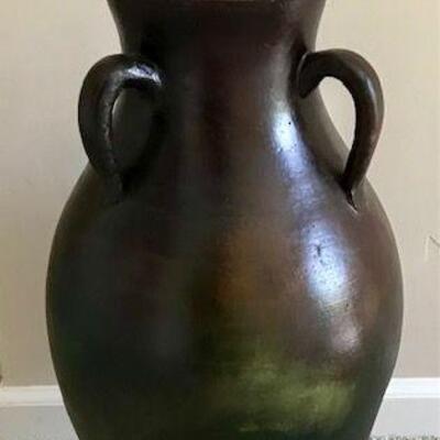 Large Decorative Brown Ceramic Vase