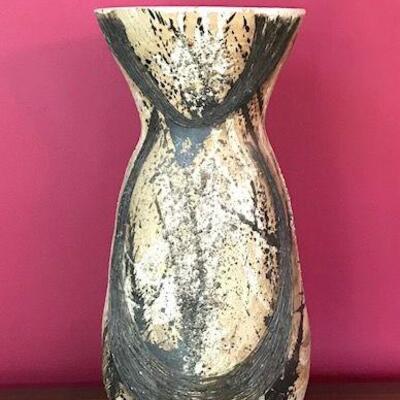 Large Studio Pottery Vase By Listed Boston Artist J. David Broudo